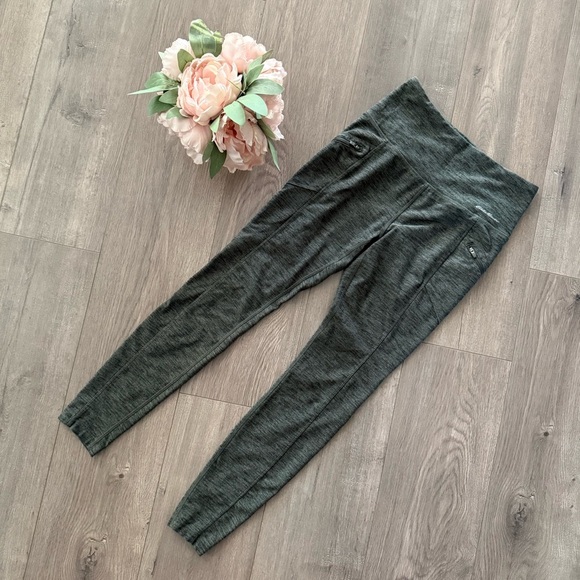 Eddie Bauer Motion Heather Green High Rise Trail Leggings - Picture 4 of 9